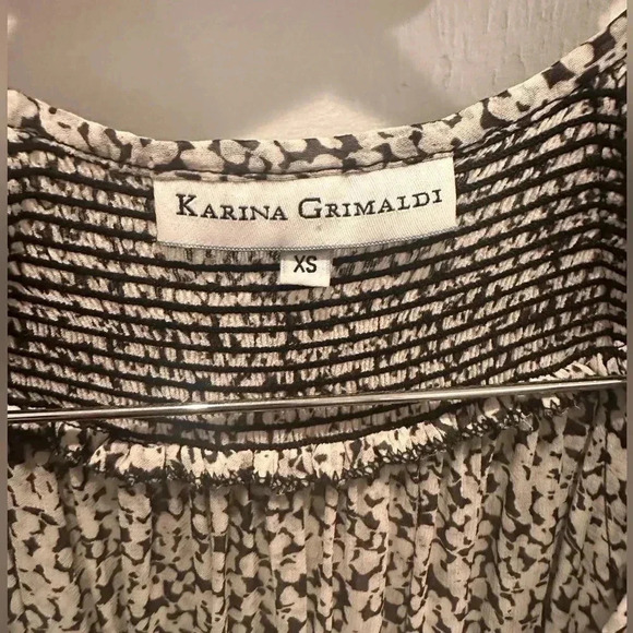 Karina Grimaldi Vintage Print Mini‎ Dress in Gray XS - Picture 5 of 8